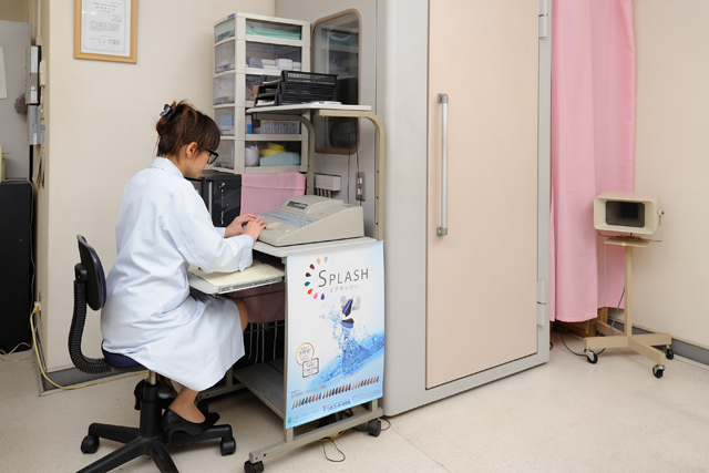 聴力測定の様子